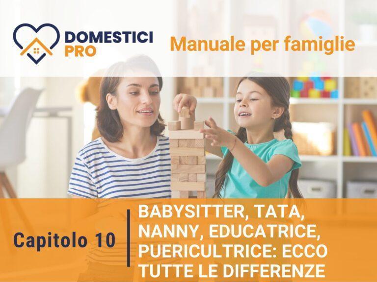 differenze tra babysitter tata nanny colf educatrice puericultrice