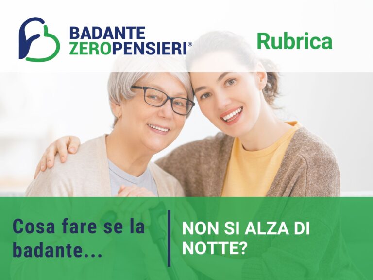 Cosa fare se la badante convivente non si alza di notte