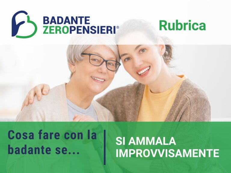 Cosa fare con la badante se si ammala improvvisamente