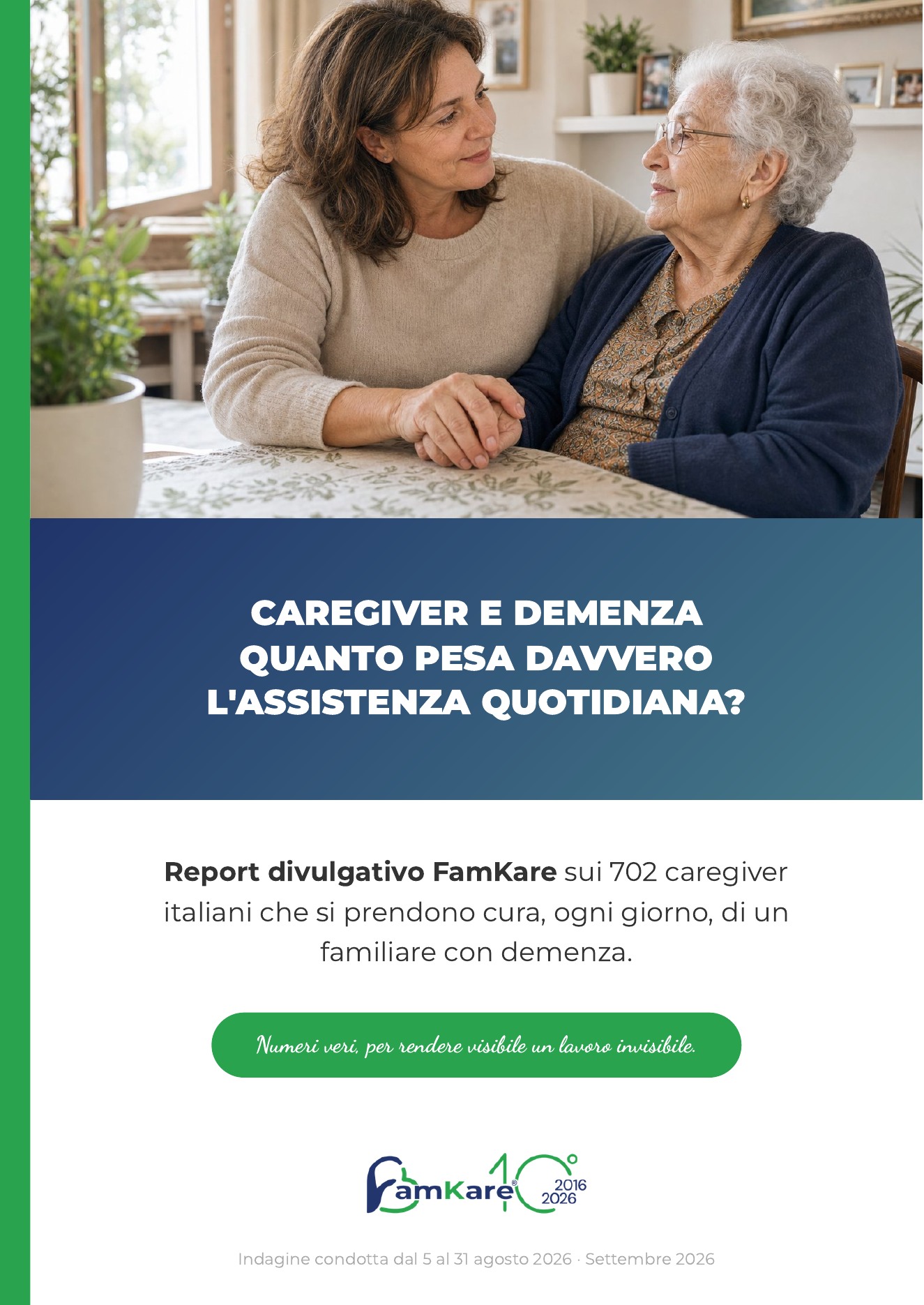 Copertina della ricerca FamKare 2026 Caregiver e demenza